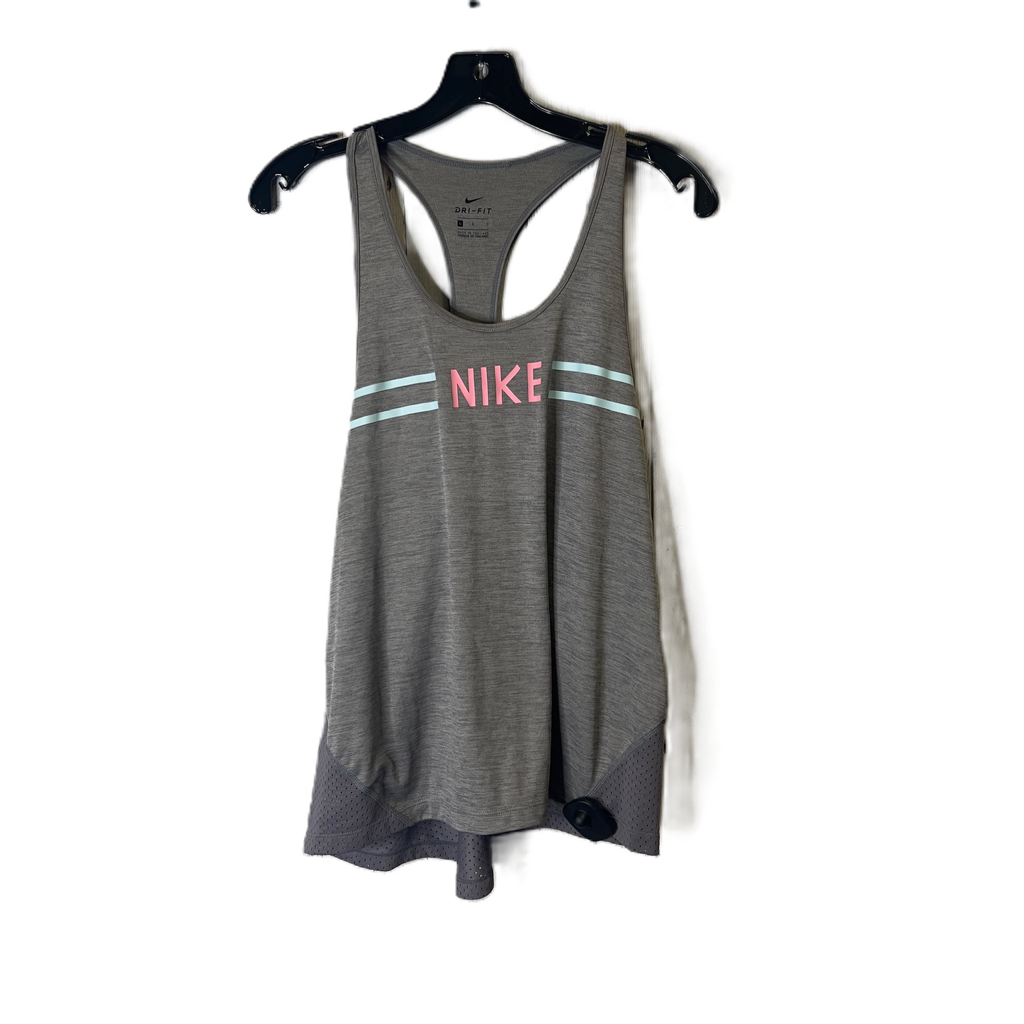 Grey Athletic Tank Top By Nike Apparel, Size: L