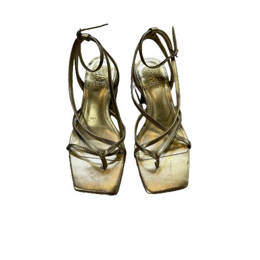 Gold Shoes Heels Block By Vince Camuto, Size: 7