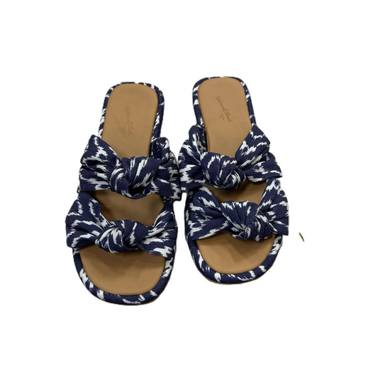 Blue Sandals Flats By Universal Thread, Size: 7