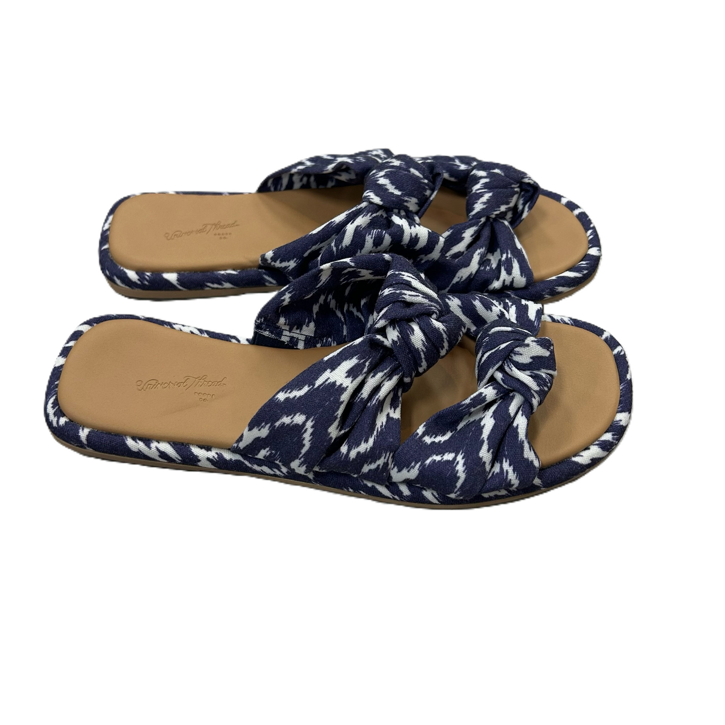 Blue Sandals Flats By Universal Thread, Size: 7