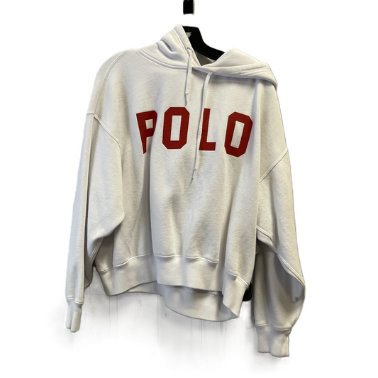 White Sweatshirt Hoodie By Polo Ralph Lauren, Size: L