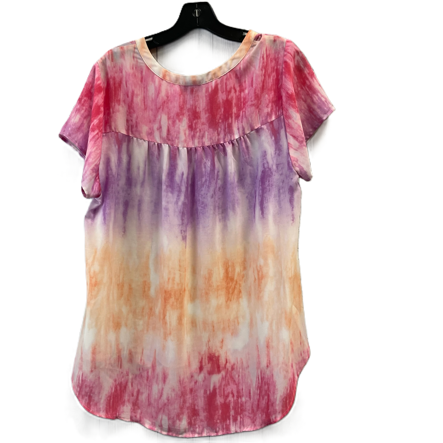 Tie Dye Print Top Short Sleeve By Torrid, Size: L