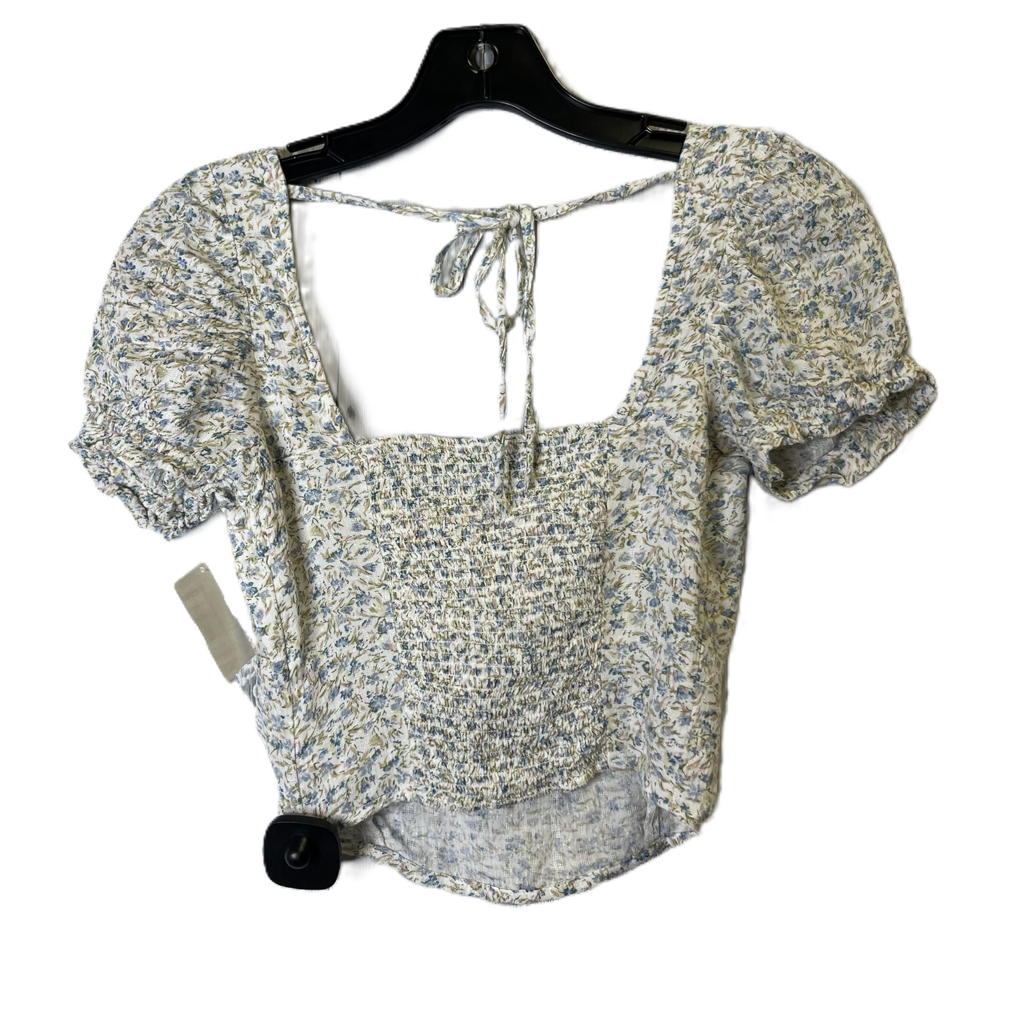 Top Short Sleeve By American Eagle In Floral Print, Size: Xs