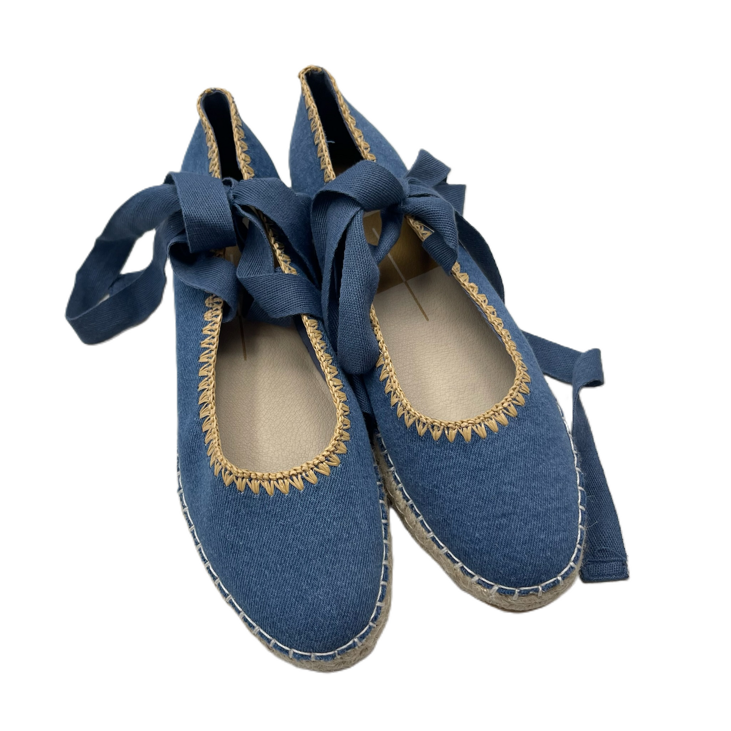 Shoes Heels Wedge By Dolce Vita In Blue Denim, Size: 8.5