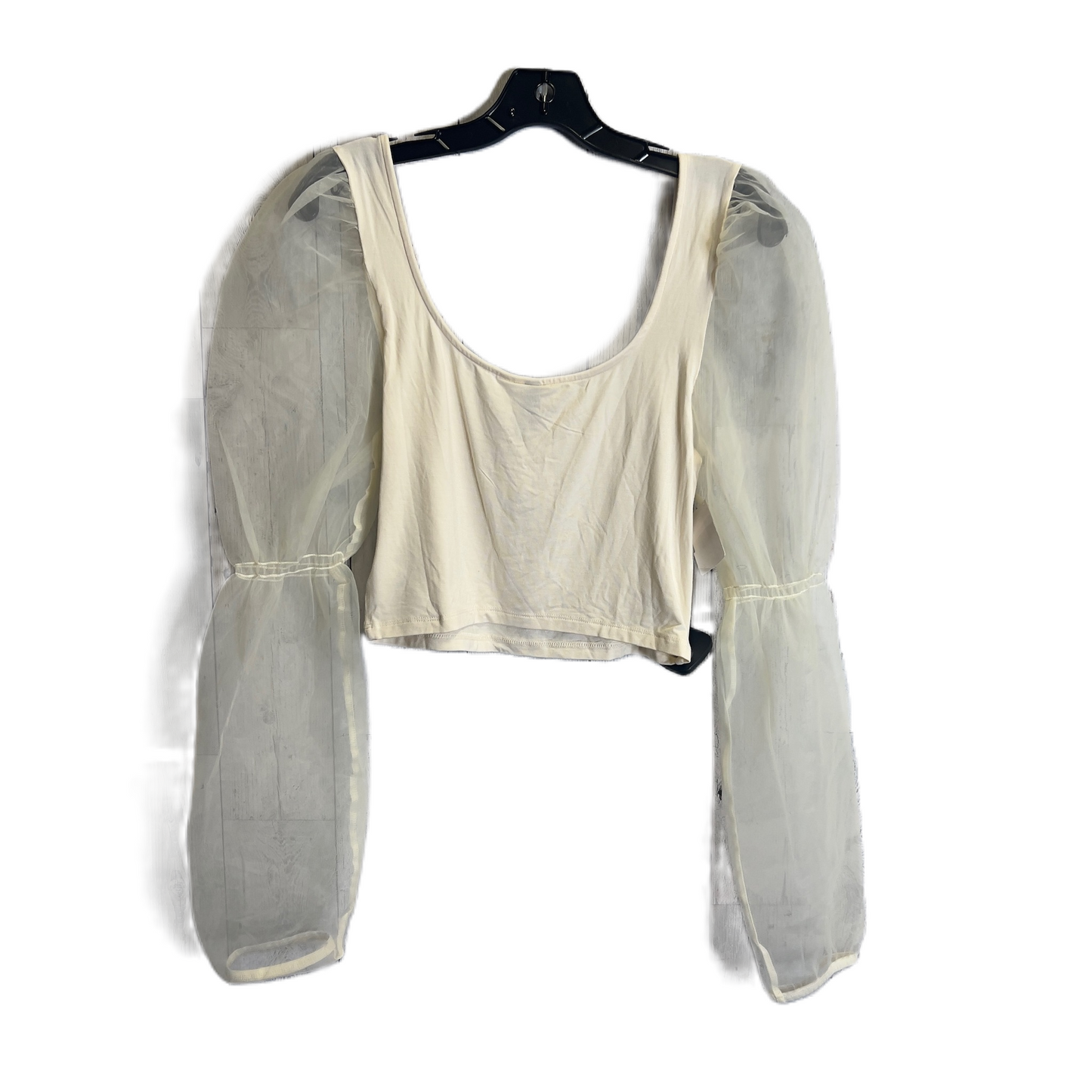 Top Long Sleeve By Divided In Cream, Size: M