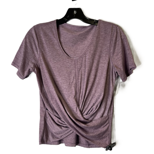 Athletic Top Short Sleeve By Lululemon In Purple, Size: S