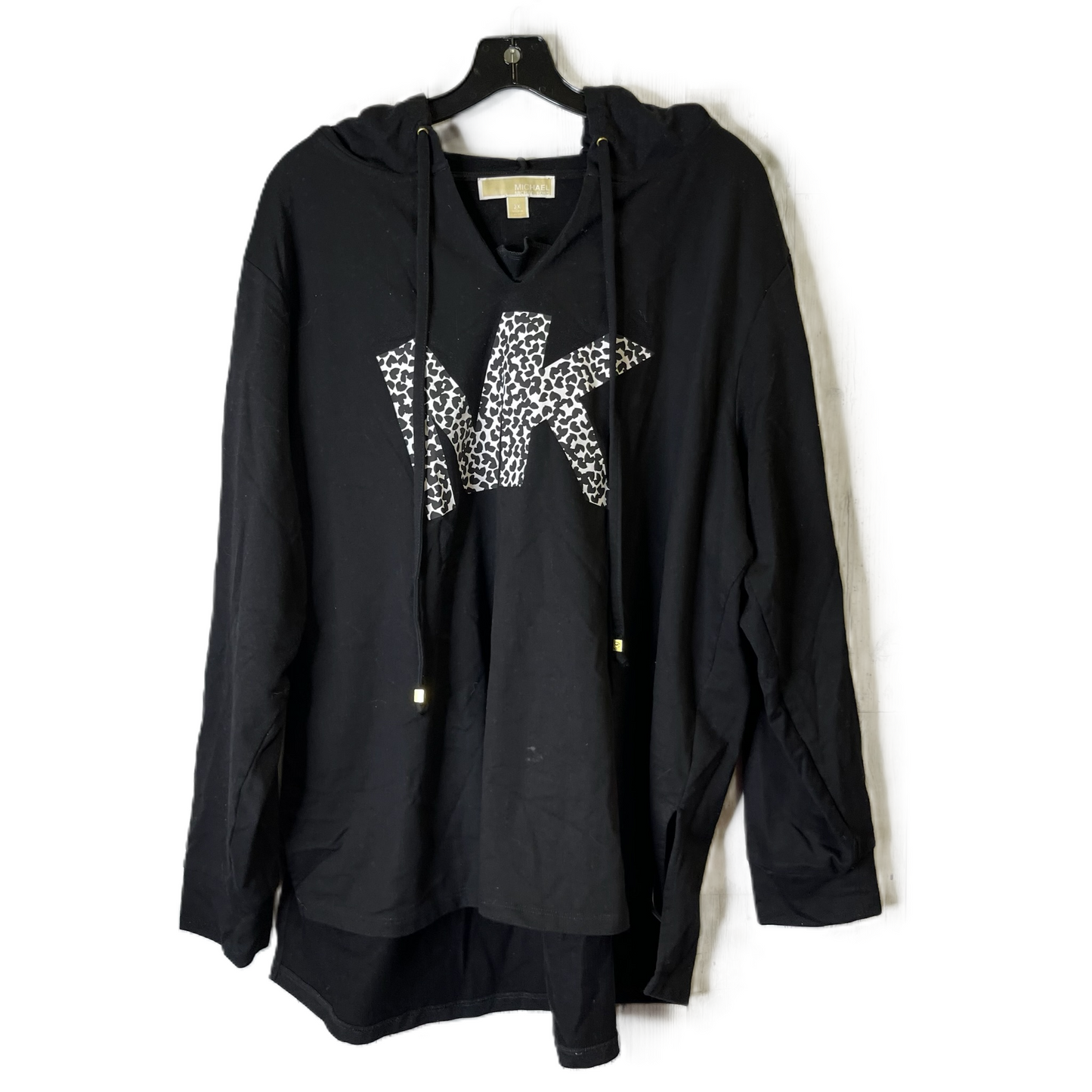 Sweatshirt Hoodie By Michael by Michael Kors In Black, Size: 3x