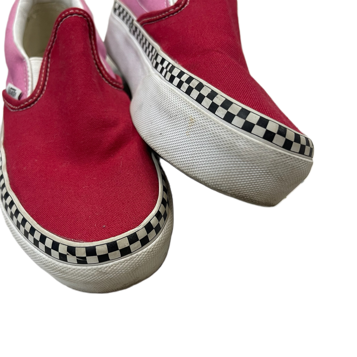 Shoes Sneakers Platform By Vans In Pink & Red, Size: 6.5