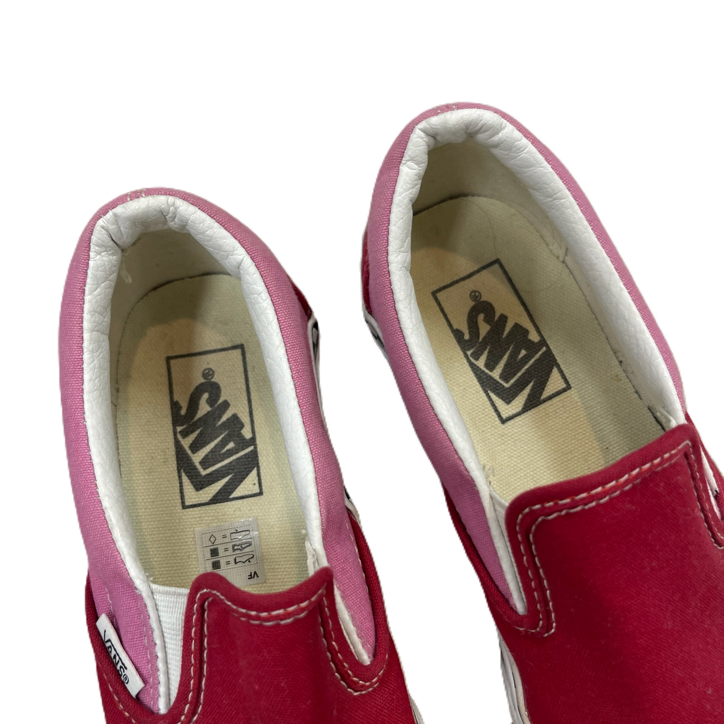 Shoes Sneakers Platform By Vans In Pink & Red, Size: 6.5