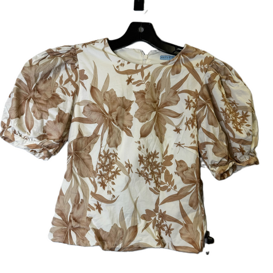 Top Short Sleeve By Antonio Melani In Brown, Size: 2