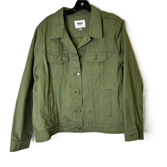 Jacket Denim By Old Navy In Green, Size: 1x