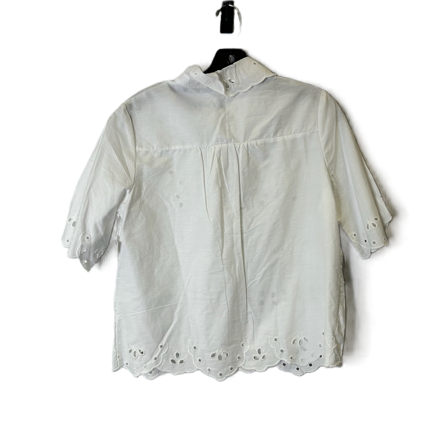 Top Short Sleeve By Saks Fifth Avenue In White, Size: Xs