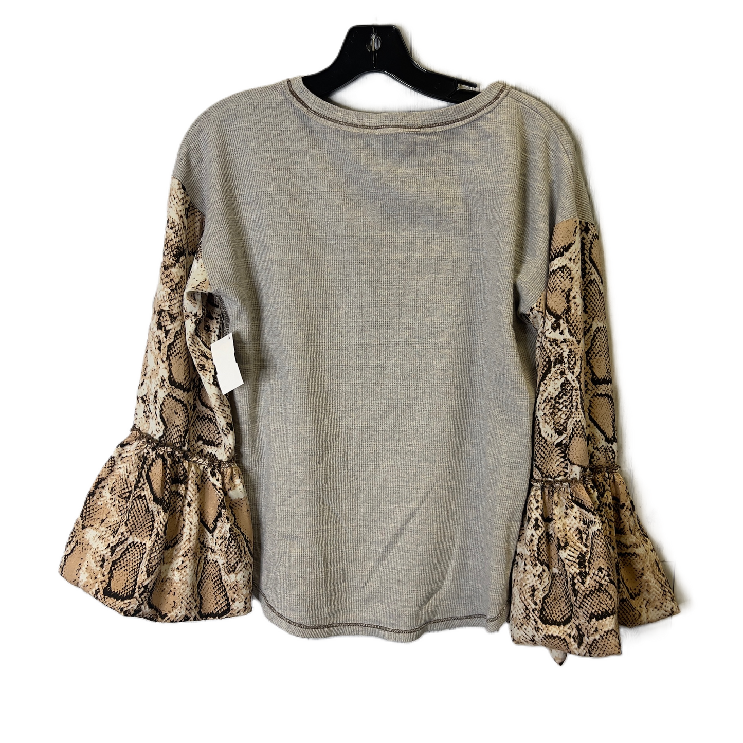 Top Long Sleeve By Mystree In Grey, Size: S