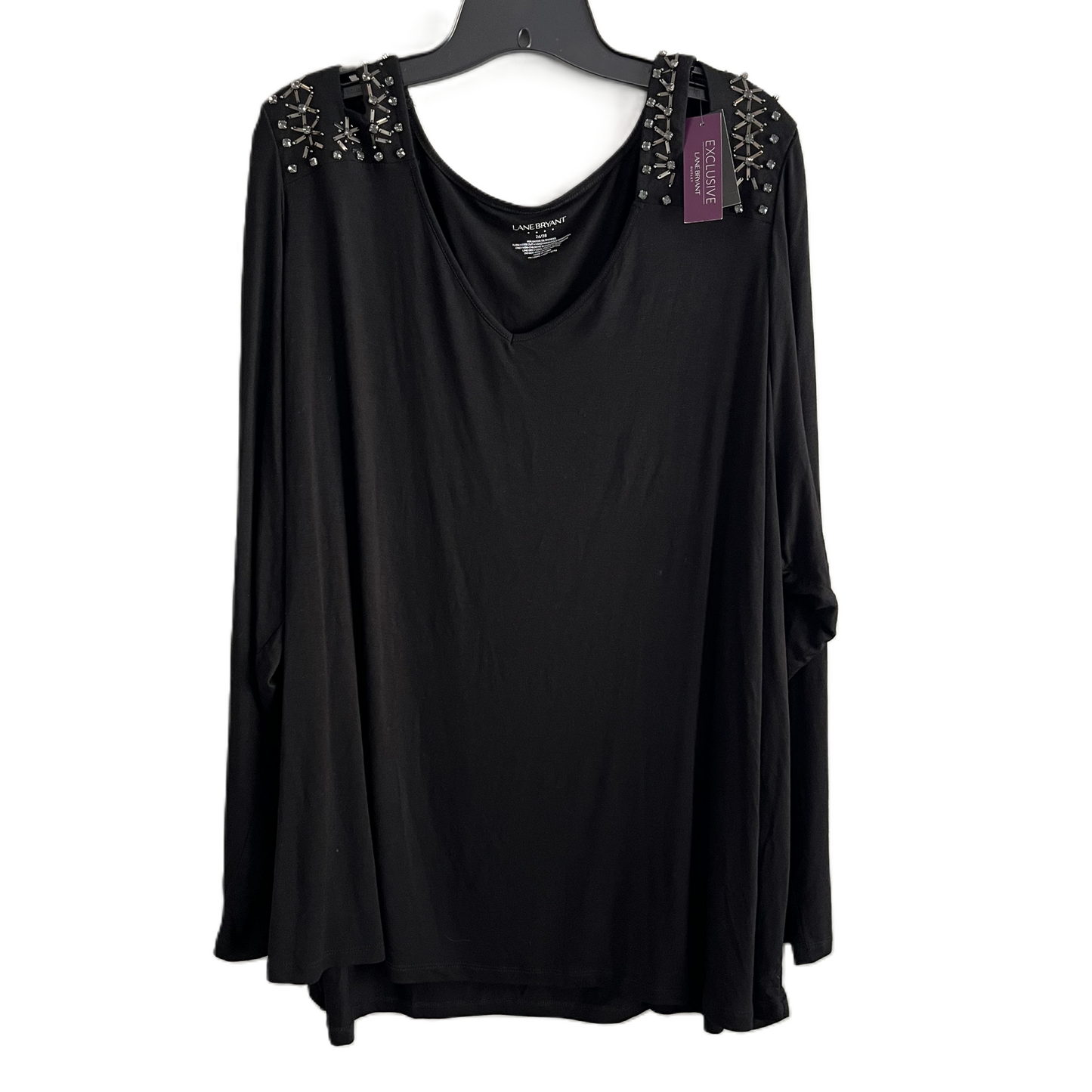 Top Long Sleeve By Lane Bryant In Black, Size: 26