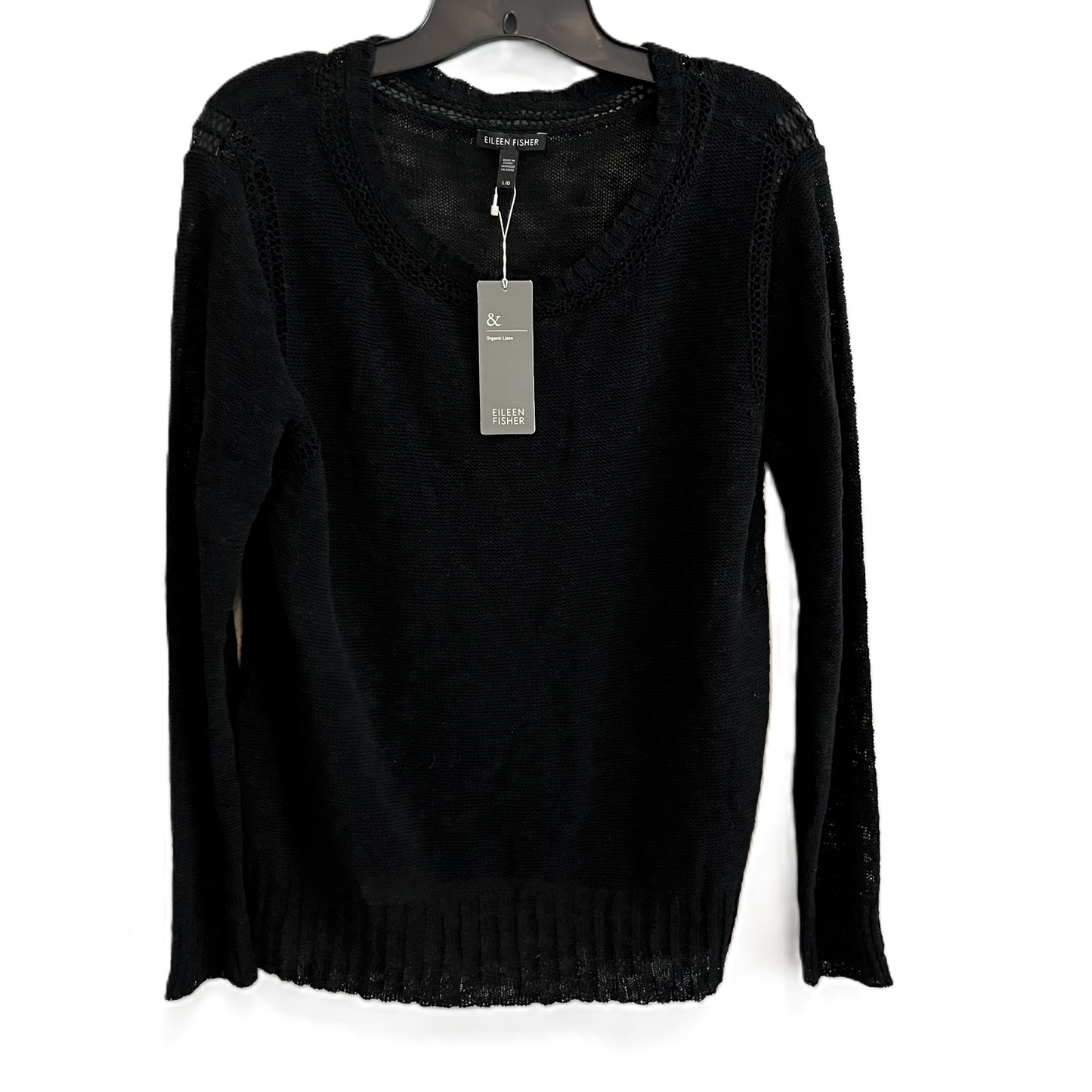 Sweater By Eileen Fisher In Black, Size: L