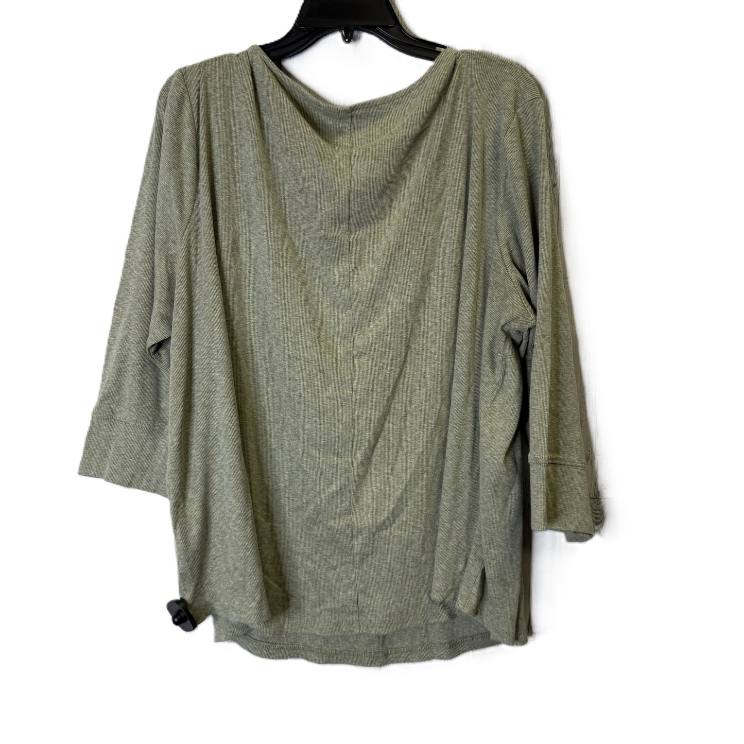 Top Long Sleeve By Cato In Green, Size: 26