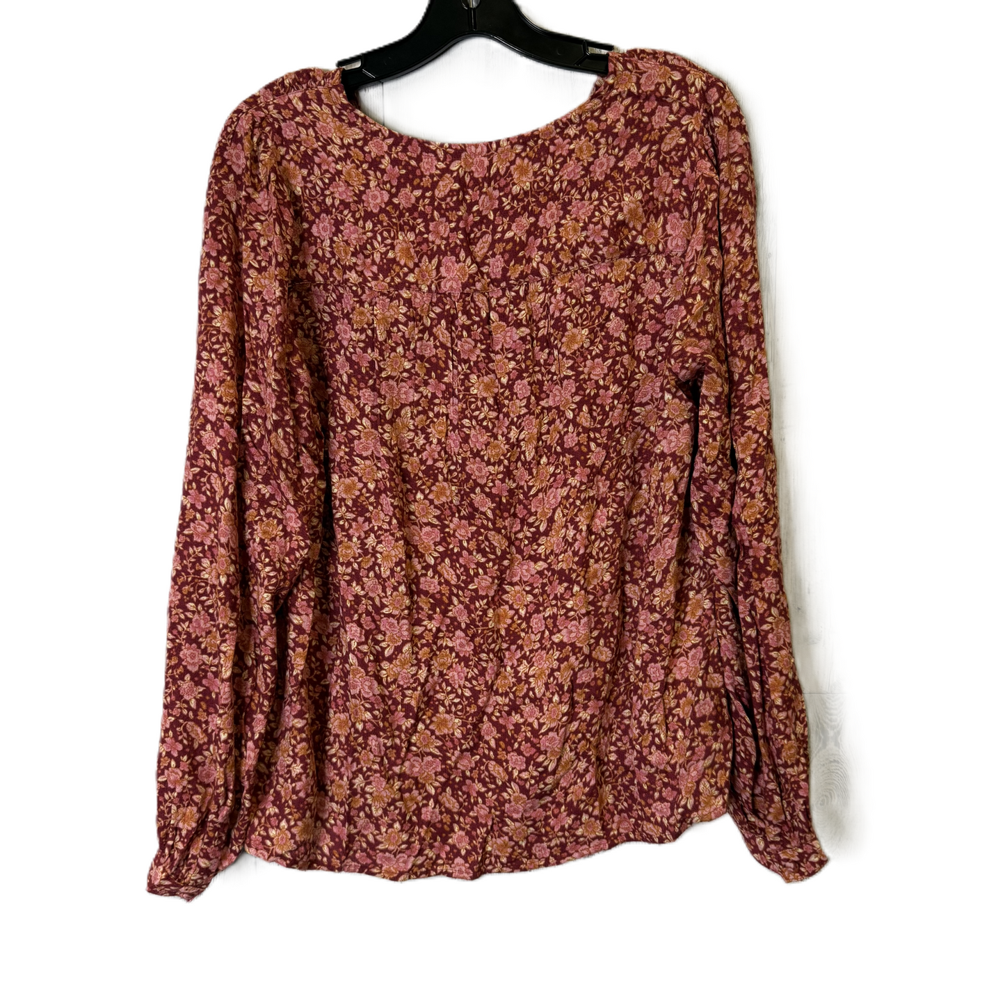 Top Long Sleeve By Lucky Brand In Floral Print, Size: M