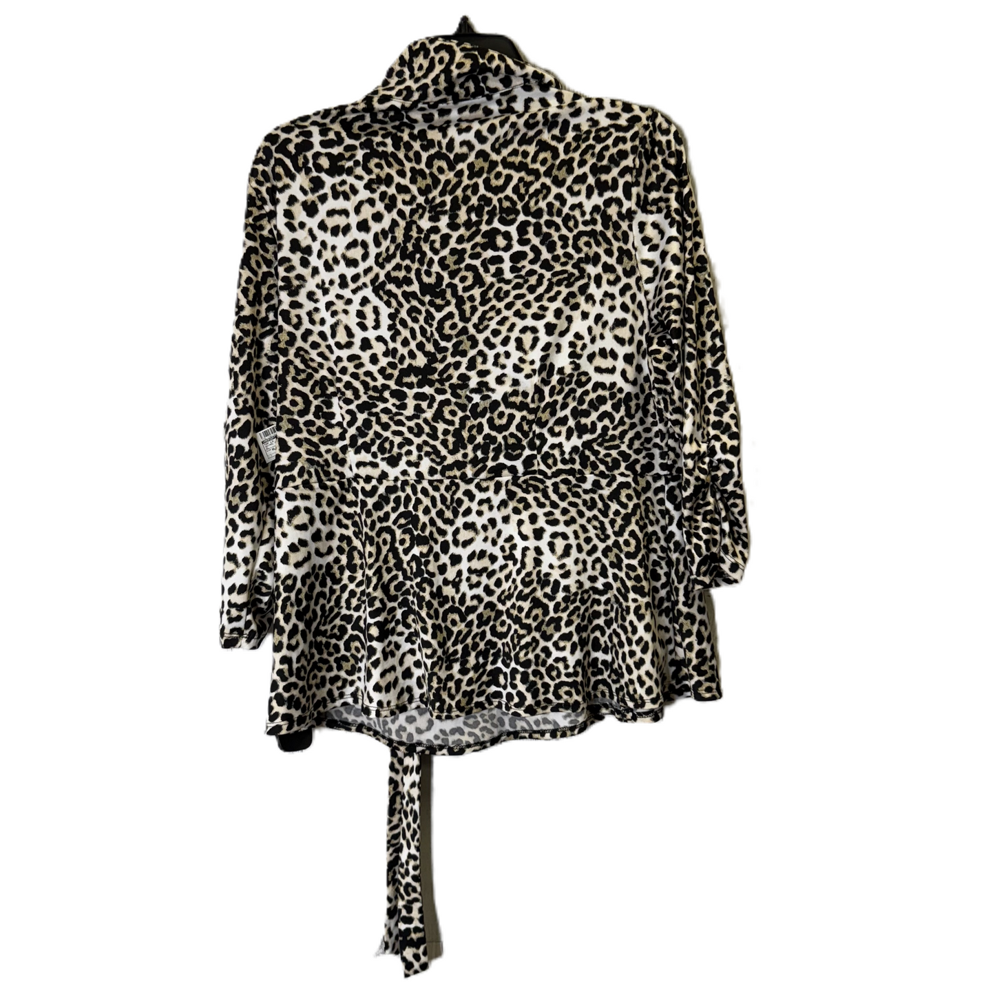 Top Long Sleeve By Perseption Concept In Animal Print, Size: Xl