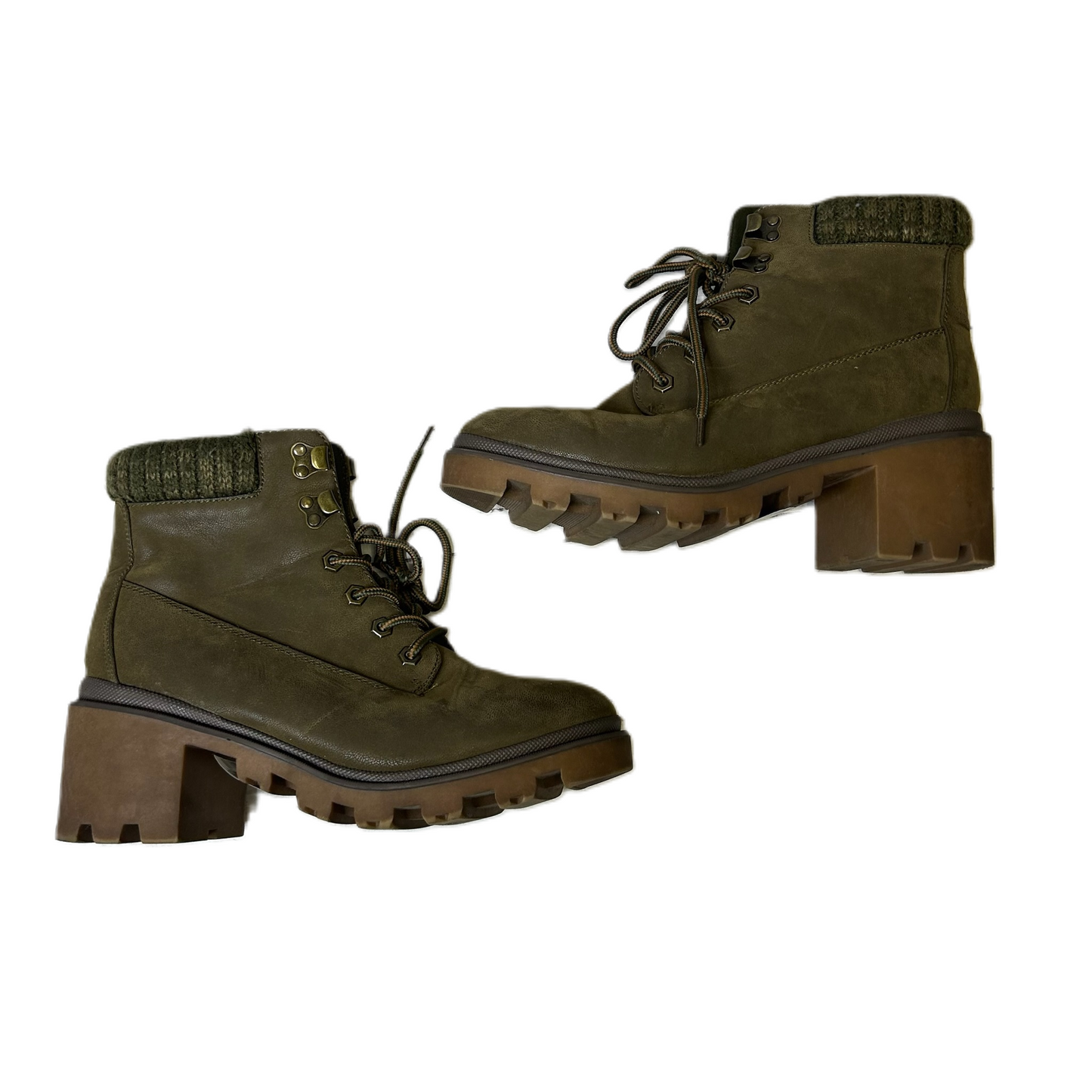 Boots Combat By Universal Thread In Green, Size: 9