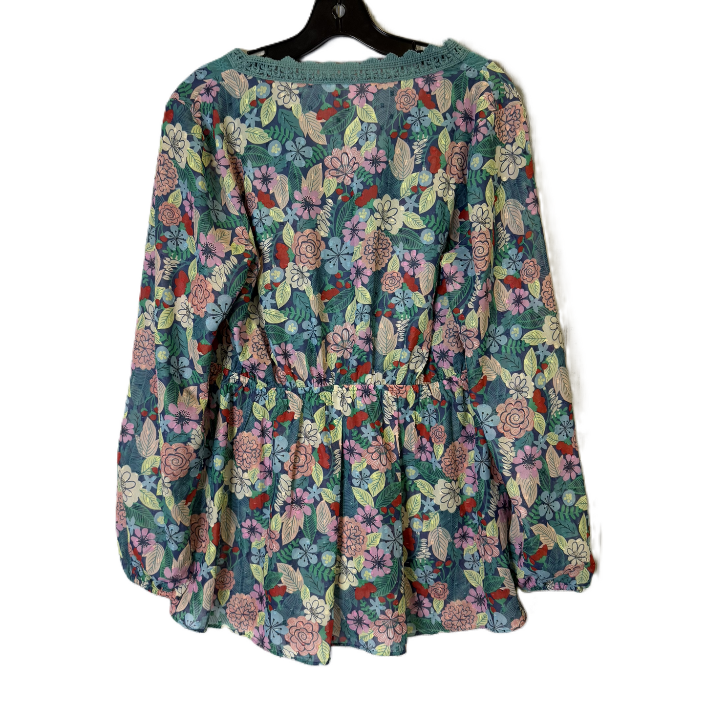 Top Long Sleeve By Matilda Jane In Teal, Size: L