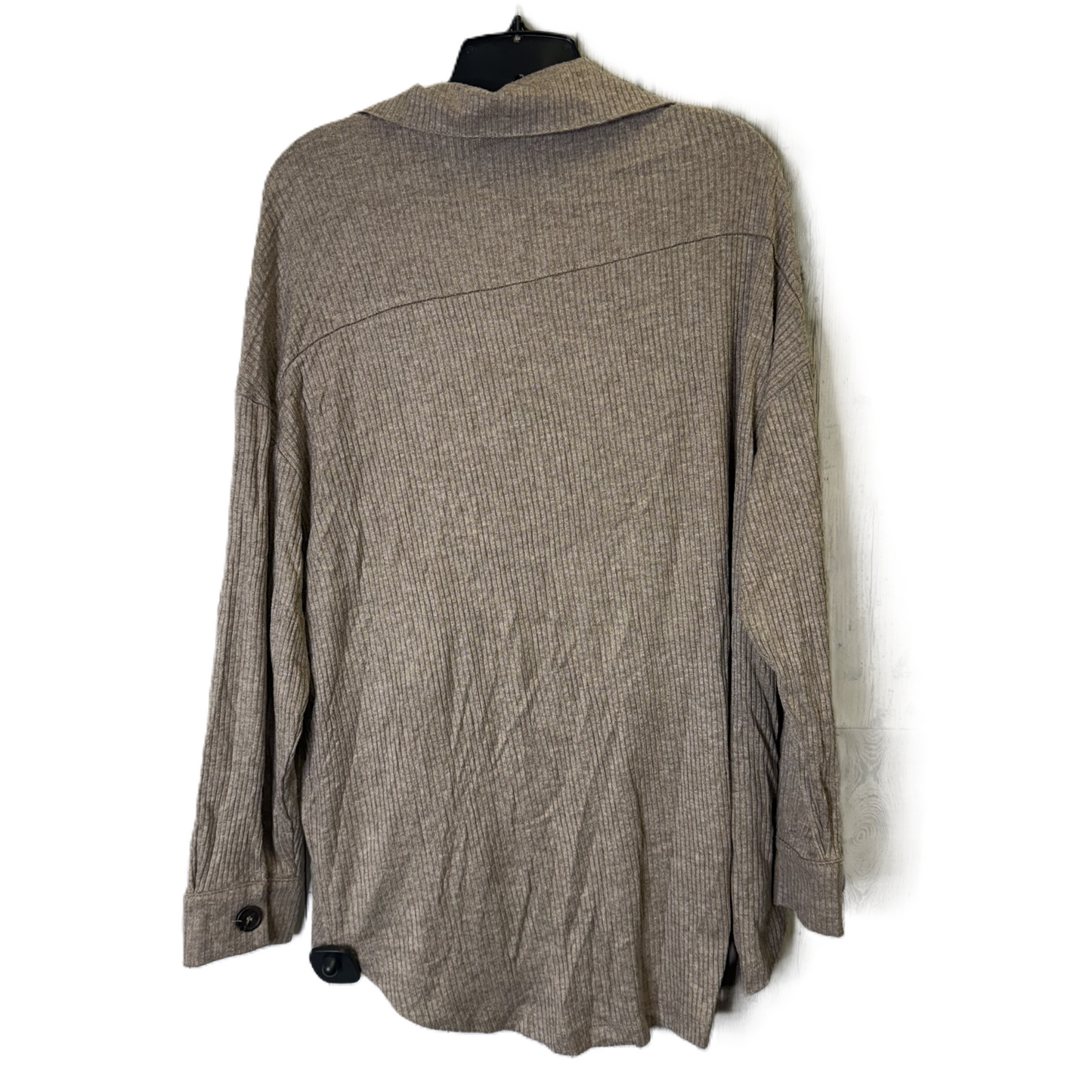 Top Long Sleeve By Zenana Outfitters In Brown, Size: M