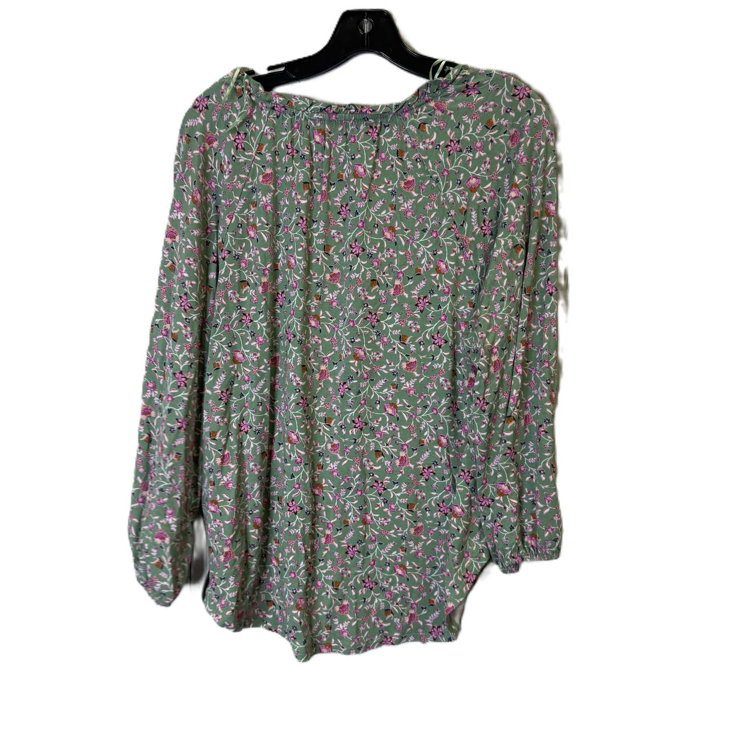 Top Long Sleeve By Wonderly In Green, Size: L