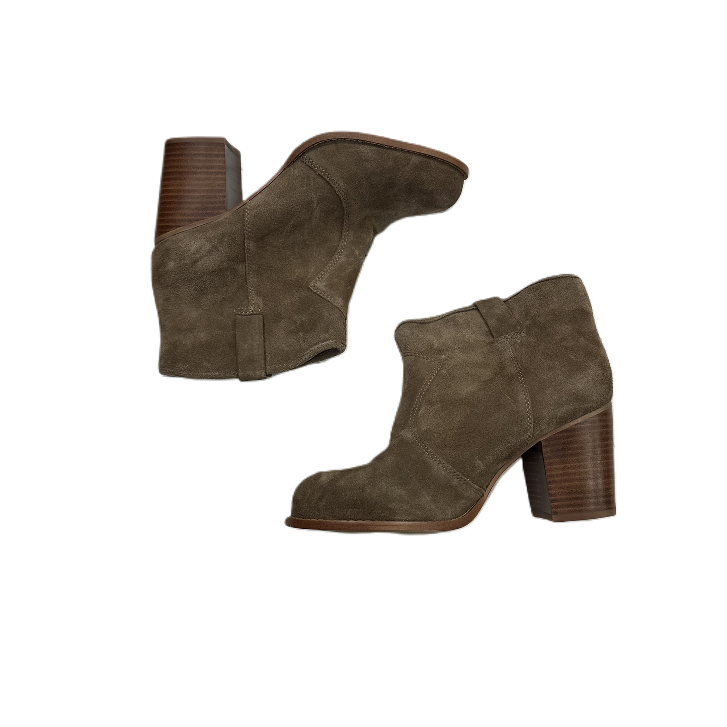 Boots Ankle Heels By Splendid In Brown, Size: 9.5