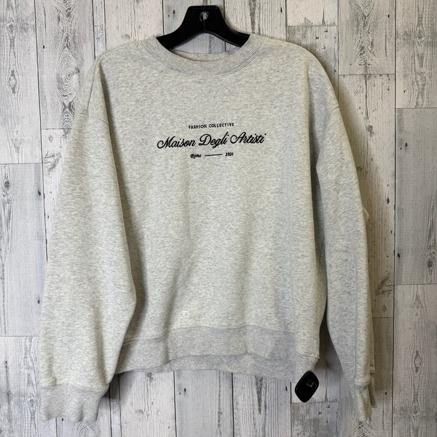 Sweatshirt Crewneck By H&m In Grey, Size: M