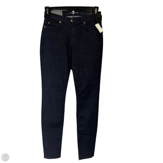 Jeans Skinny By 7 For All Mankind In Blue Denim, Size: 4