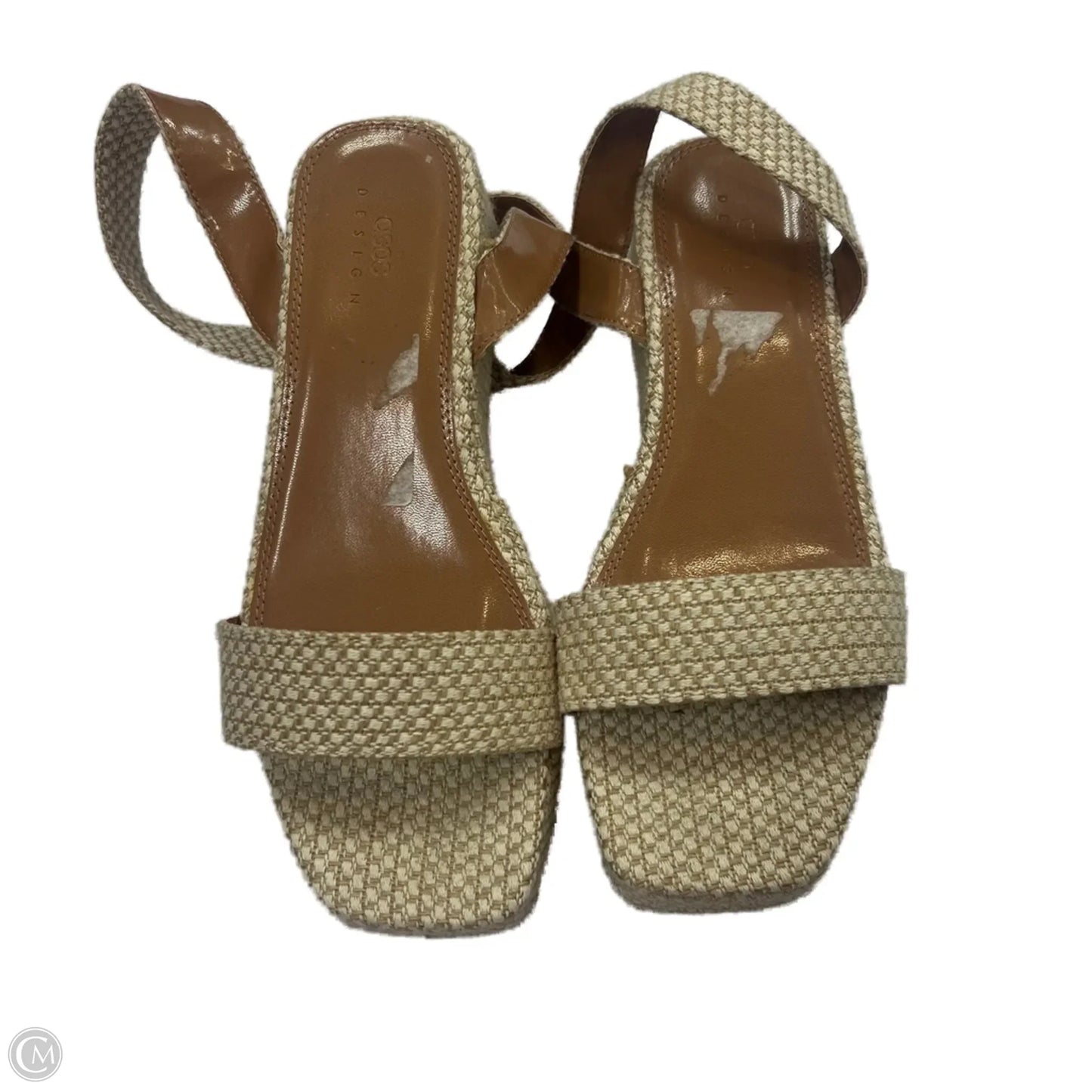 Sandals Heels Platform By Asos In Cream, Size: 7