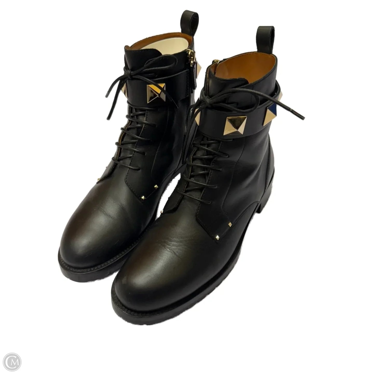 Boots Luxury Designer By Valentino-garavani In Black, Size: 8.5