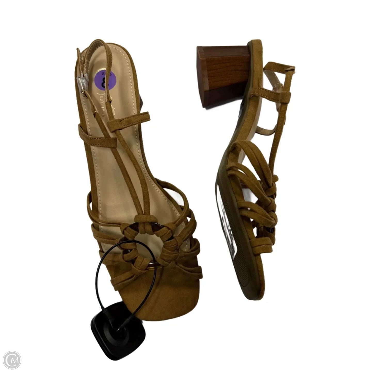 Sandals Heels Block By Cato In Brown, Size: 8