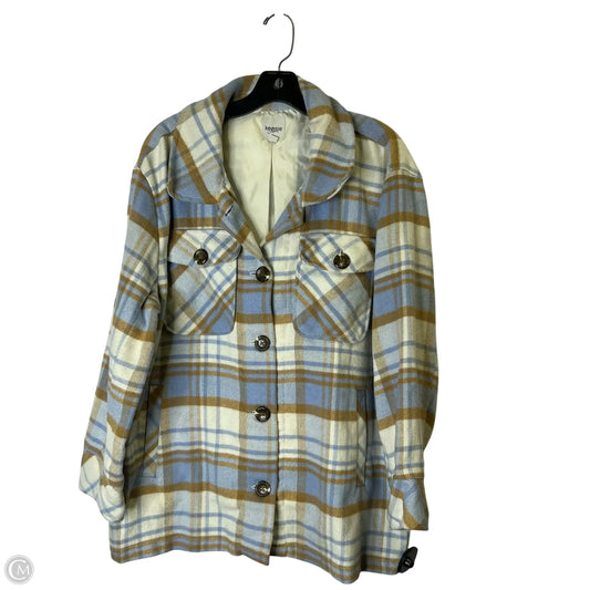 Jacket Shirt By Kensie In Blue, Size: L