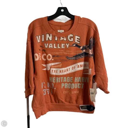 Top Short Sleeve By Pilcro In Orange, Size: M