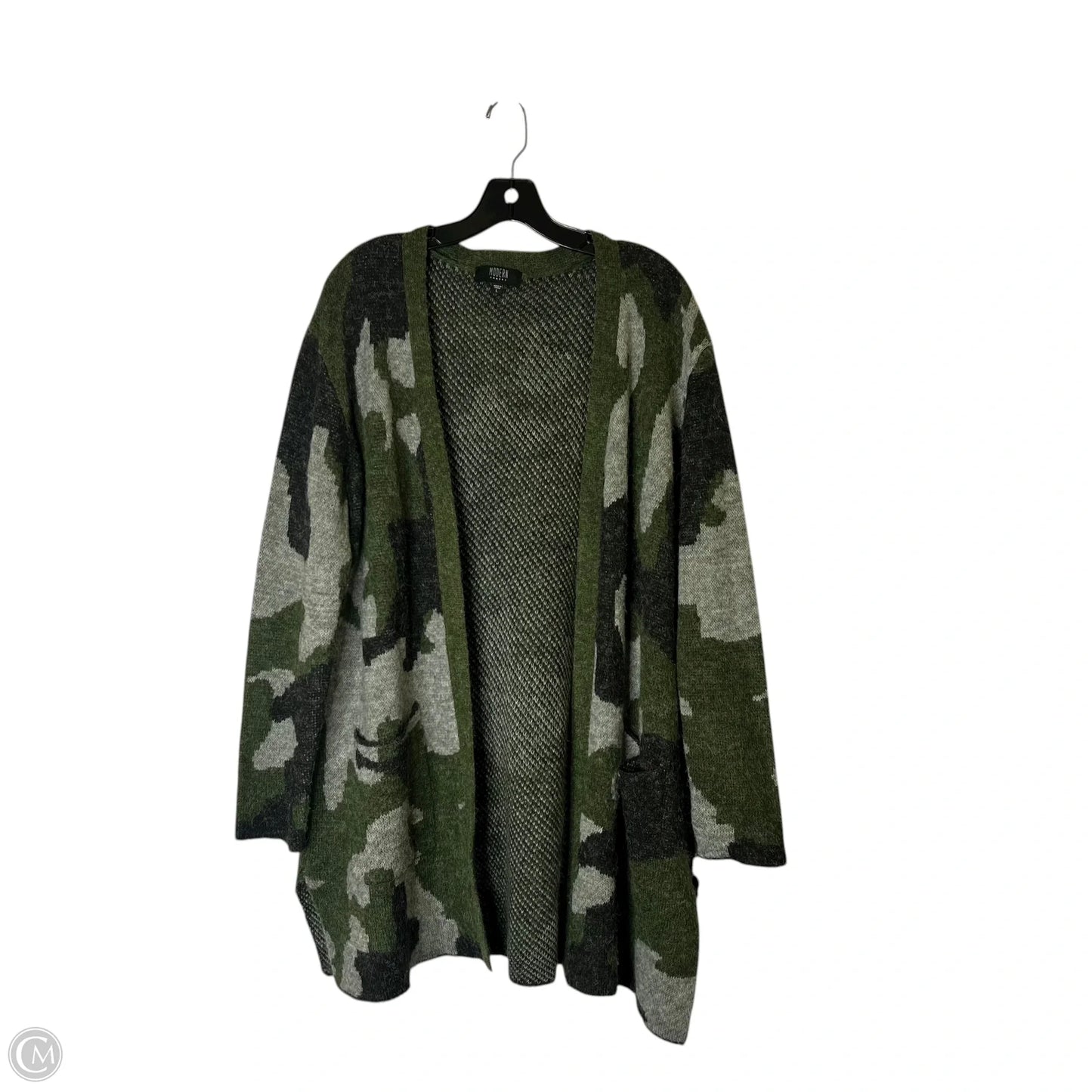 Sweater Cardigan By Clothes Mentor In Green, Size: L