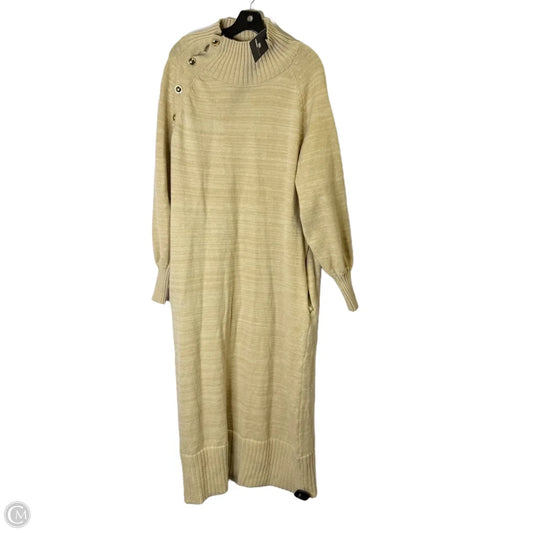 Dress Sweater By Clothes Mentor In Cream, Size: M