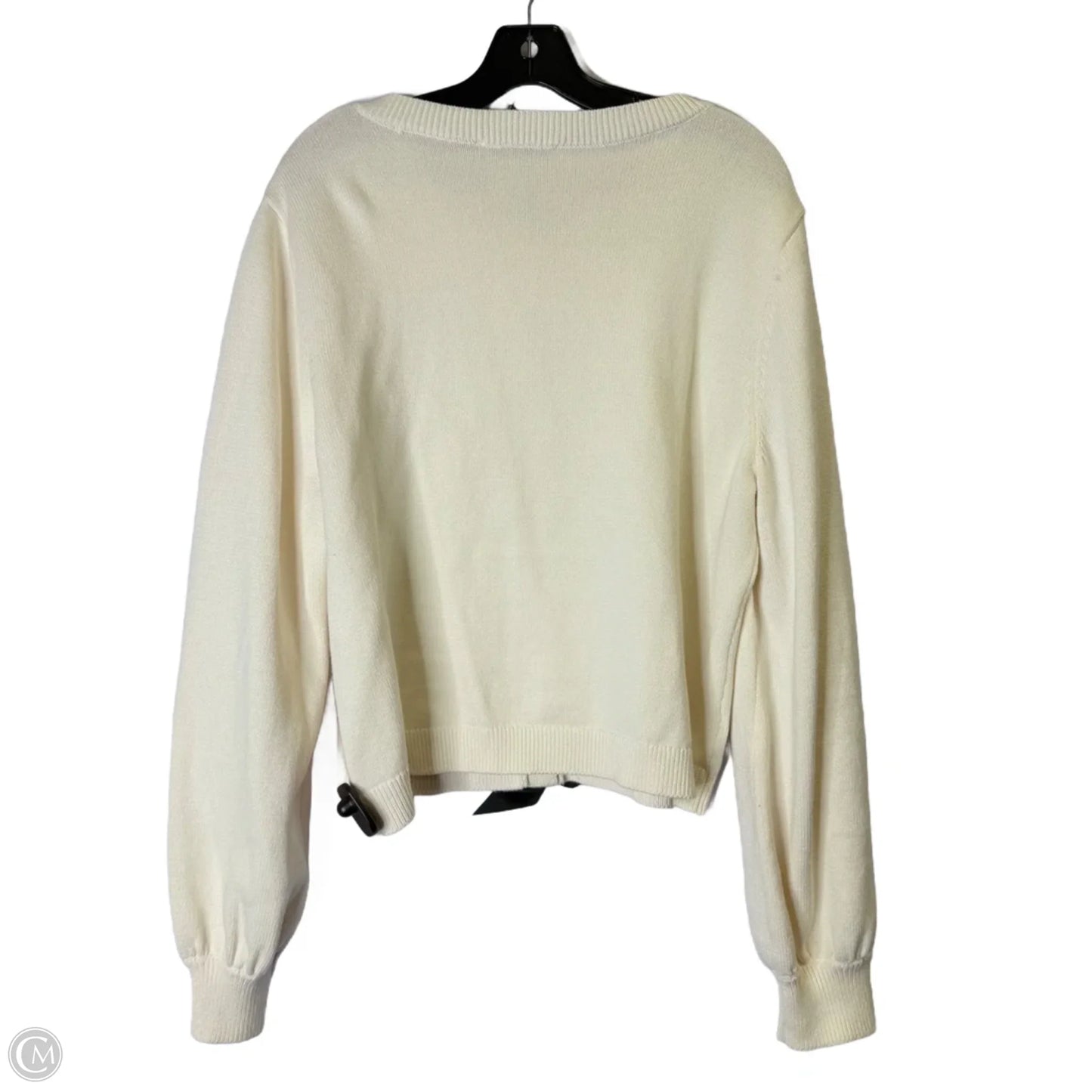 Sweater Cardigan By Loft In Cream, Size: Xl