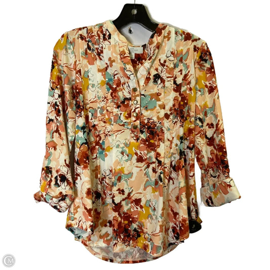 Top Short Sleeve By New Directions In Floral Print, Size: Sp