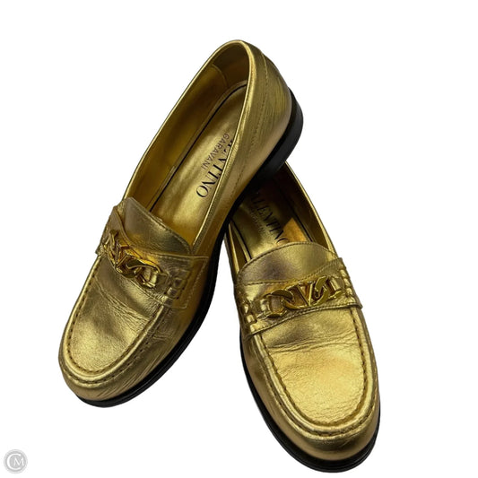 Shoes Luxury Designer By Valentino-garavani In Gold, Size: 9