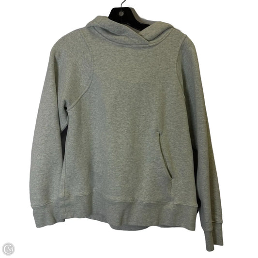 Athletic Sweatshirt Hoodie By Lululemon In Grey, Size: 6