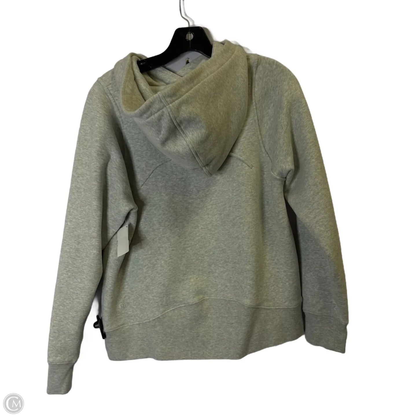 Athletic Sweatshirt Hoodie By Lululemon In Grey, Size: 6
