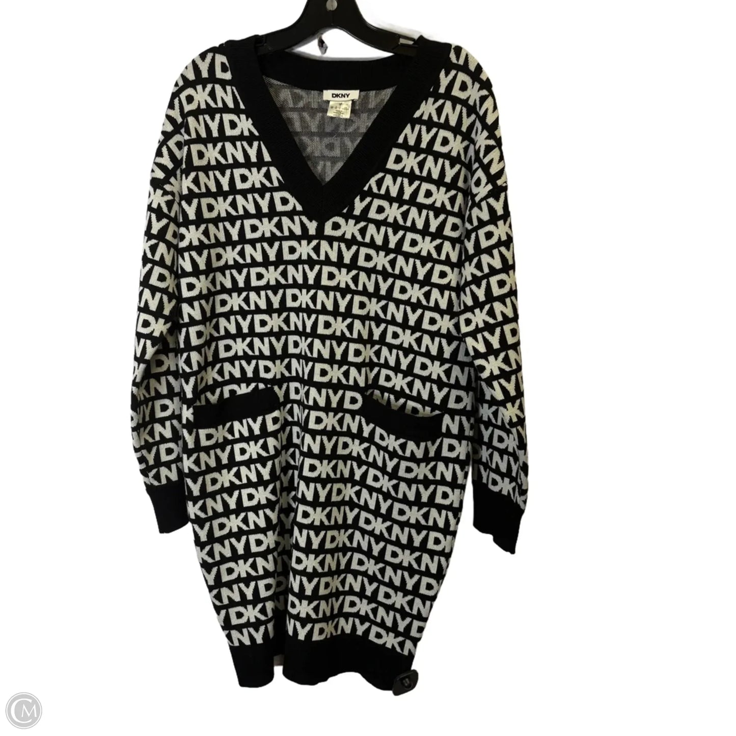 Dress Sweater By Dkny In Black, Size: M