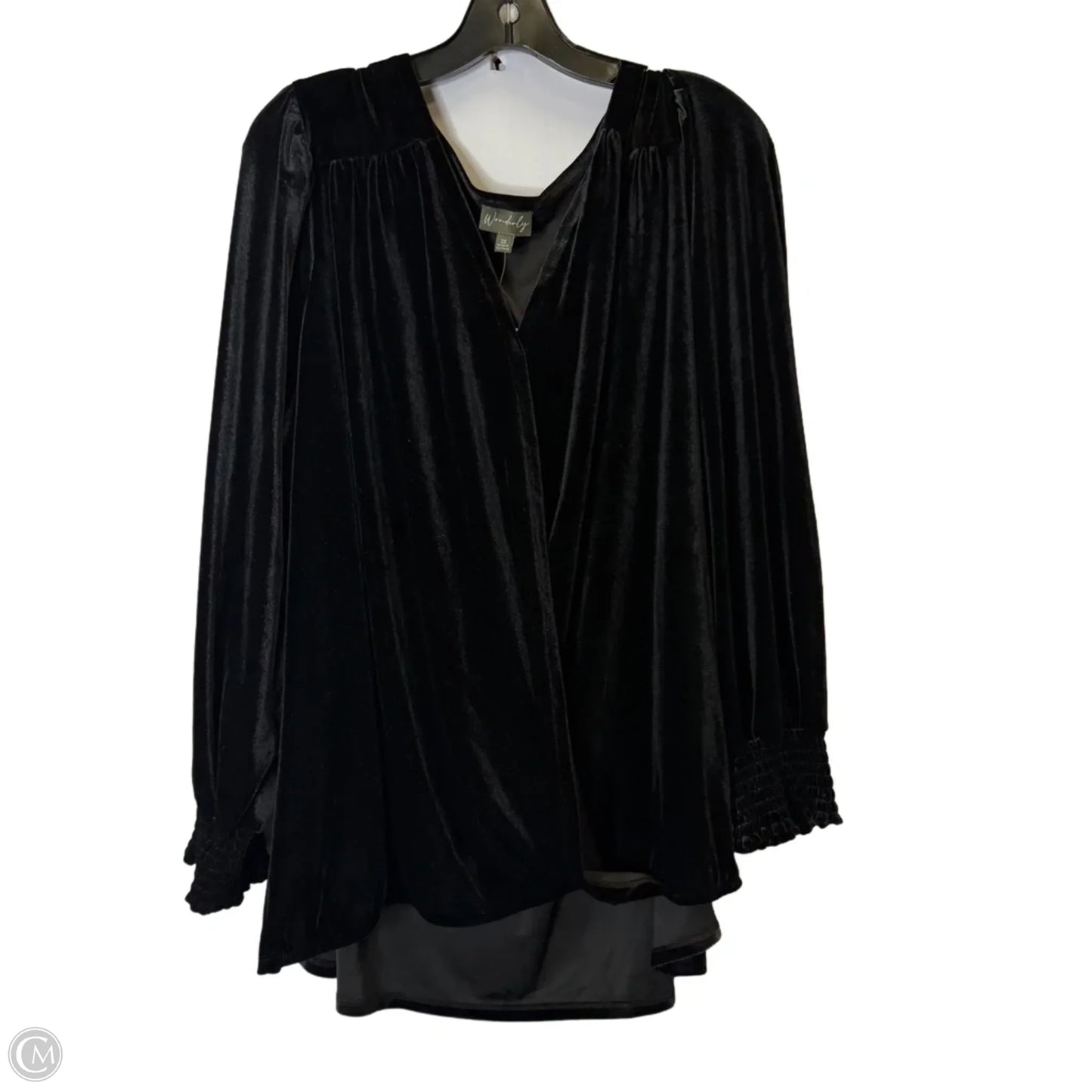 Top Long Sleeve By Wonderly In Black, Size: 3x