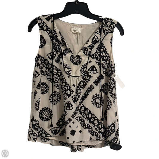 Top Sleeveless By Anthropologie In Cream, Size: 2