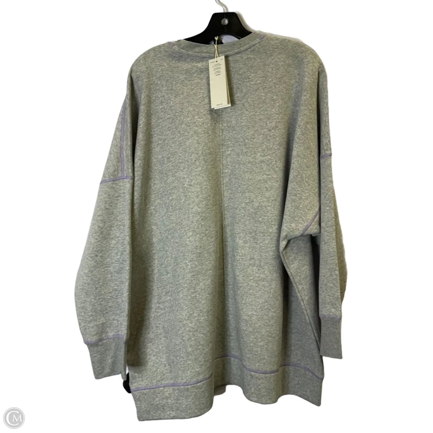 Athletic Sweatshirt Crewneck By Adidas In Grey, Size: 2x