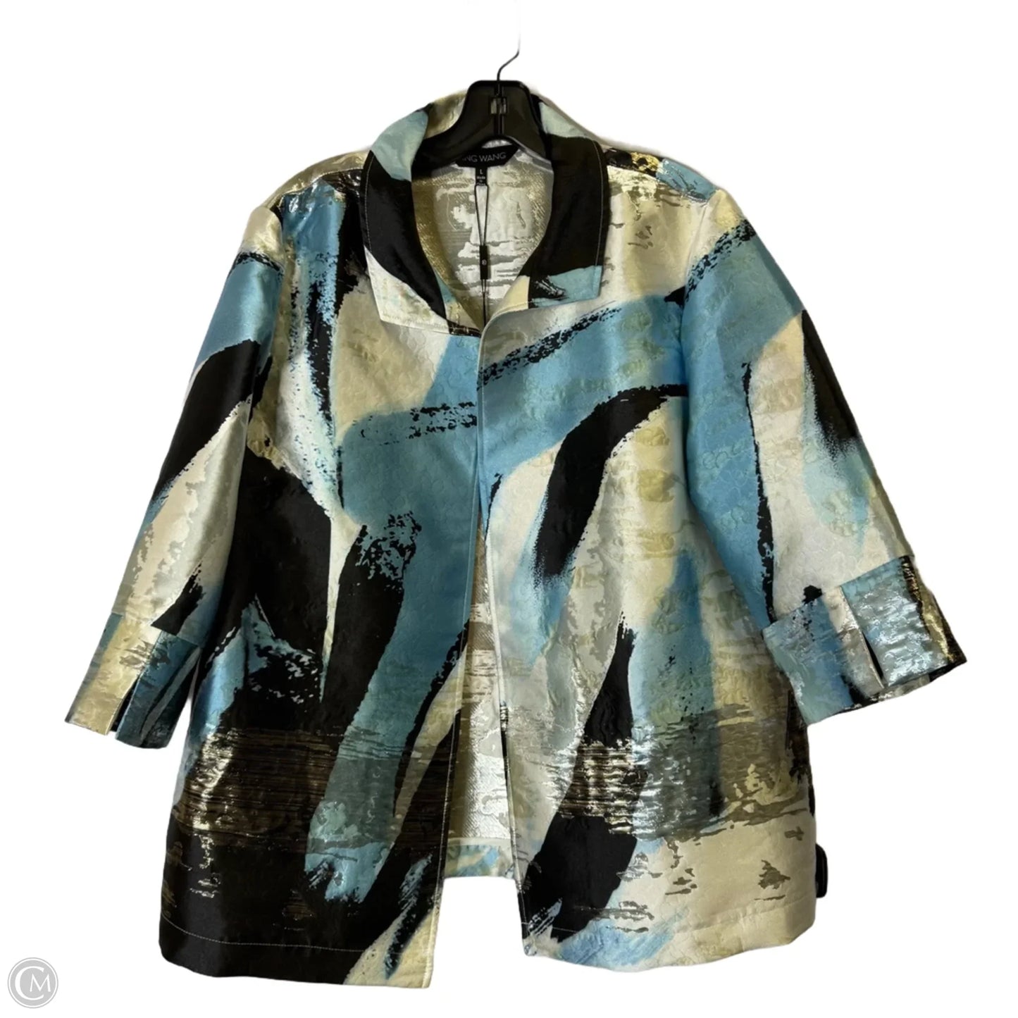 Cardigan By Ming Wang In Blue, Size: L