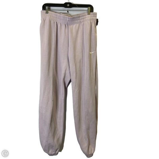 Athletic Pants By Nike Apparel In Purple, Size: L