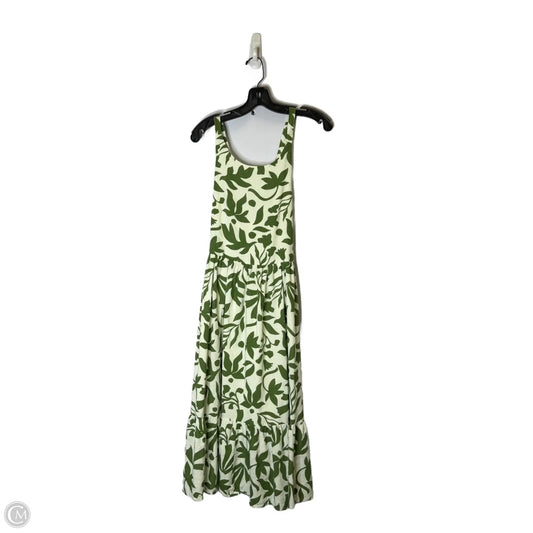 Dress Casual Midi By Time And Tru In Green, Size: Xs