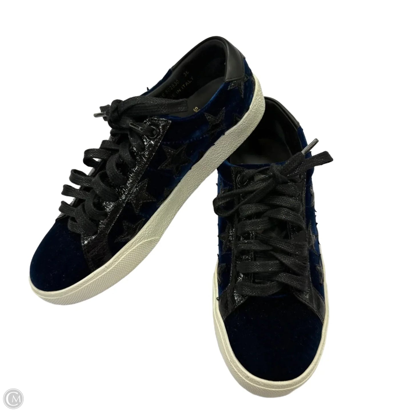 Shoes Luxury Designer By Yves Saint Laurent In Navy, Size: 6