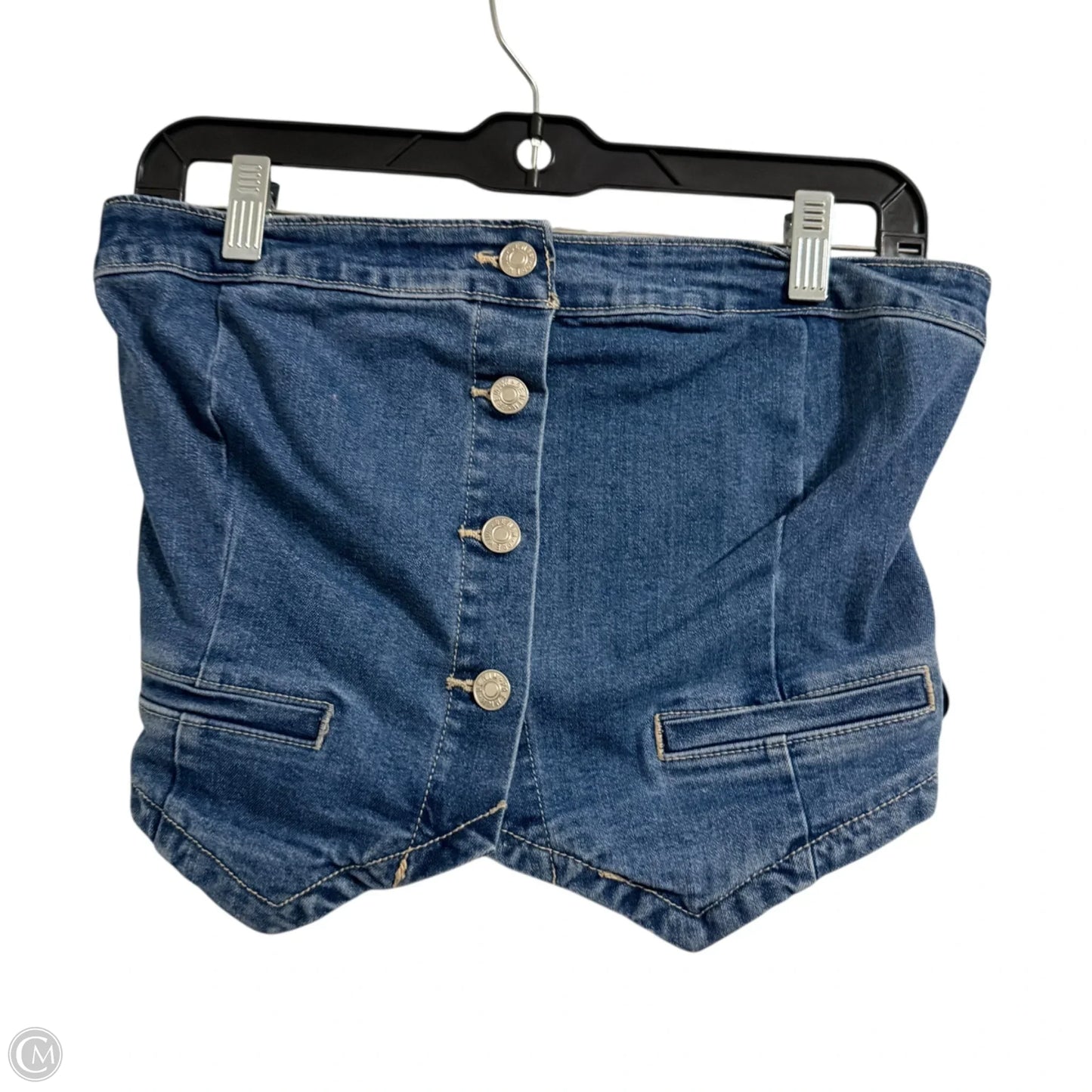 Top Sleeveless By Love Tree In Blue Denim, Size: L